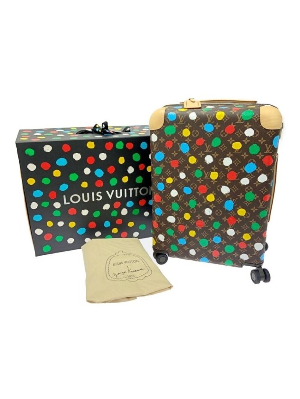 Louis Vuitton Monogram Horizon 55 Yayoi Kusama Brown